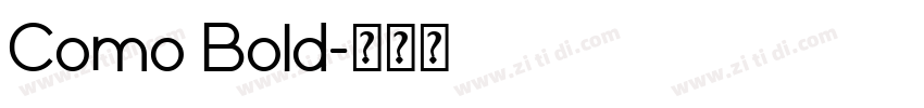 Como Bold字体转换